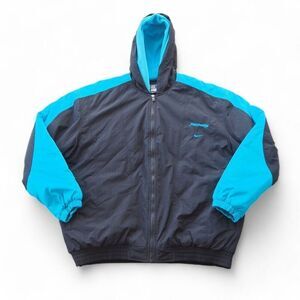 Nike Team Vintage Y2K Carolina Panthers Puffer Jacket Black / Blue Men's L